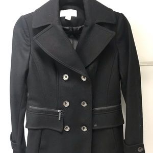 Michael Kors black Pea coat Xs